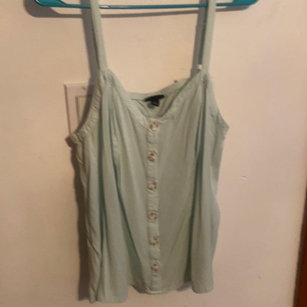 Torrid Mint Green Tank Top with Button Detail